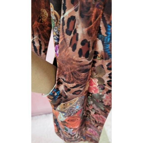 ROSSI ROMA FANCY Multicolor  COAT JACKET design Large NWT  Made in Italy Jewelry - Picture 5 of 13